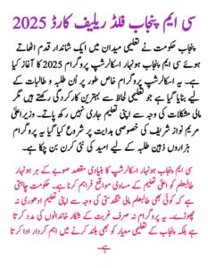 CM Punjab Flood Relief Card 2025 || Complete Details, sakewf.site